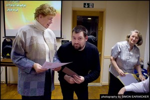 Respectful as ever Lee presents Barbara with her Top Ten Runner Up certificate 